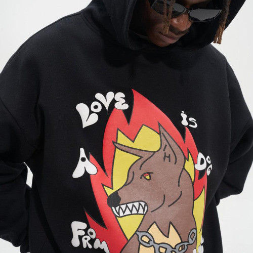 400 gsm anime printed hoodie Manufacturer | oversized streetwear clothing Hoodies factory