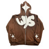 Full Face All Zip Up Hoodie Manufacturer | Custom French Terry Puff Print Hoodies supplier