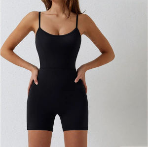 Custom Sexy Fitness Yoga Bodysuit Set Manufacturer |  Custom Gym Jumpsuit Shorts Pants wear