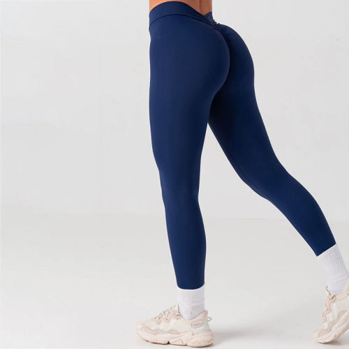 Custom V Booty Gym Scrunch Butt Leggings Manufacturer | High Elastic Solid Soft leggings suppliers