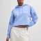 Custom Long Sleeve Cropped hoodies Pullover Manufacturer | Oversize Casual Hoodie For Women