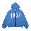 Custom Unisex Full Zip Up Hoodie Manufacturer | Custom logo Zipper Cotton Fleece hoodie