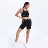 Custom sports bra and High Waist pocket shorts sets Manufacturer | Non See Through Athletic Wear suppliers