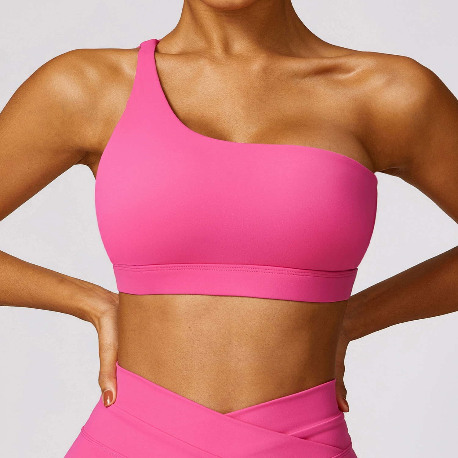 One Shoulder Yoga Sports Bra Manufacturer