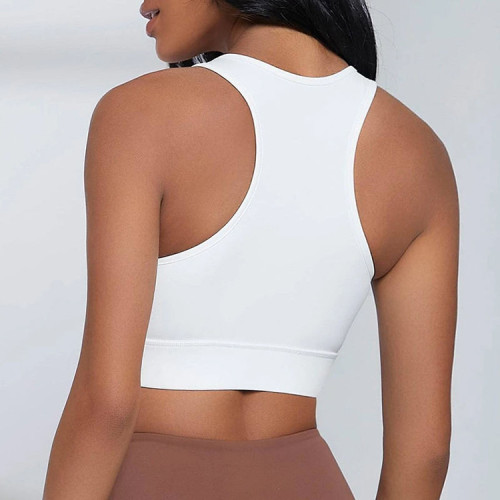 Custom V-neck Twist Front Sports Bra Manufacturer  | Gym Racerback Crop Sports Bra supplier