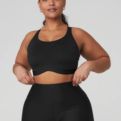 Custom Plus Size Yoga Bra Top Manufacturer  | Recycled Gym Fitness High Impact Sports Bra supplier