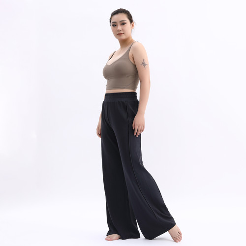 Custom Wide Leg Pants Yoga Flare Sweatpants Sets Manufacturer | Women Workout Clothing suppliers