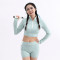 Custom Slim Fit Athletic Yoga Top Workout Shorts Set Manufacturer | High Neck 1/4 Zip Top suppliers