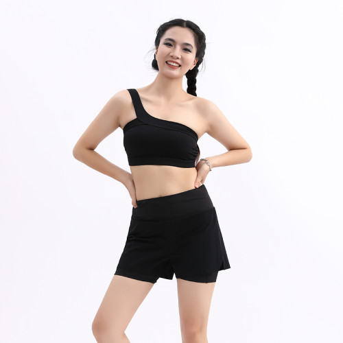 Custom one shoulder Women Sports Bra Manufacturer | Summer Active Sportswear Set suppliers