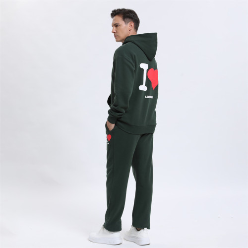 Custom 3D Foaming Hoodie Jogging Men Tracksuit manufacturer | Puff Printed Hoodies Sets suppliers