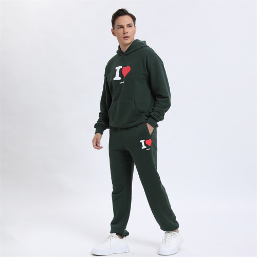 Custom 3D Foaming Hoodie Jogging Men Tracksuit manufacturer | Puff Printed Hoodies Sets suppliers