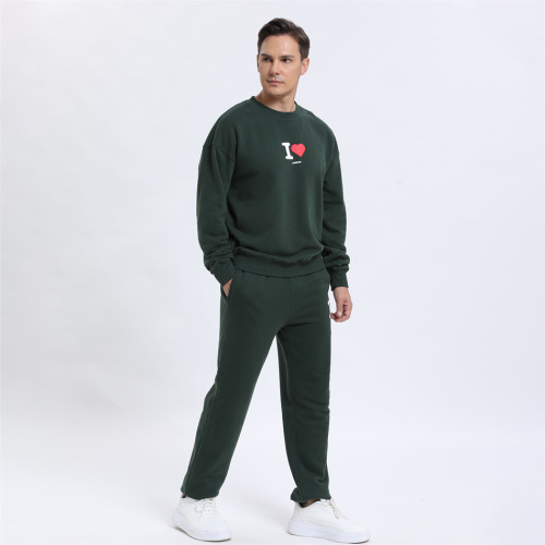 Custom Oversize Crew Sweatshirts Sweatsuits manufacturer | Loose Heavyweight Tracksuits suppliers