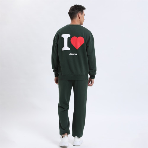 Custom Oversize Crew Sweatshirts Sweatsuits manufacturer | Loose Heavyweight Tracksuits suppliers