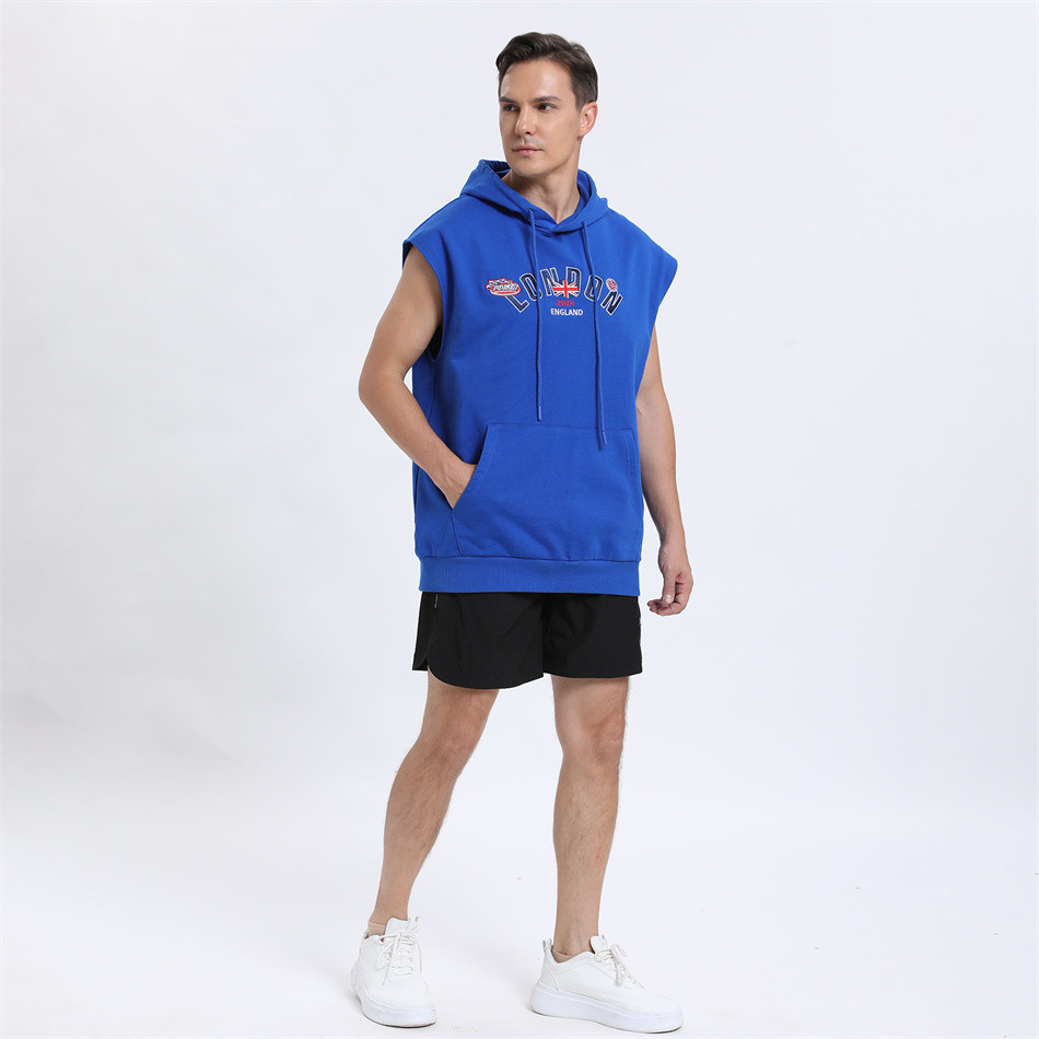 Embroidery Sleeveless Hoodie manufacturer