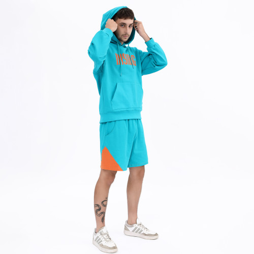 Silk-screen Printing Tracksuits printed Manufacturer | Custom Sweat Shorts and Hoodie Set Supplier