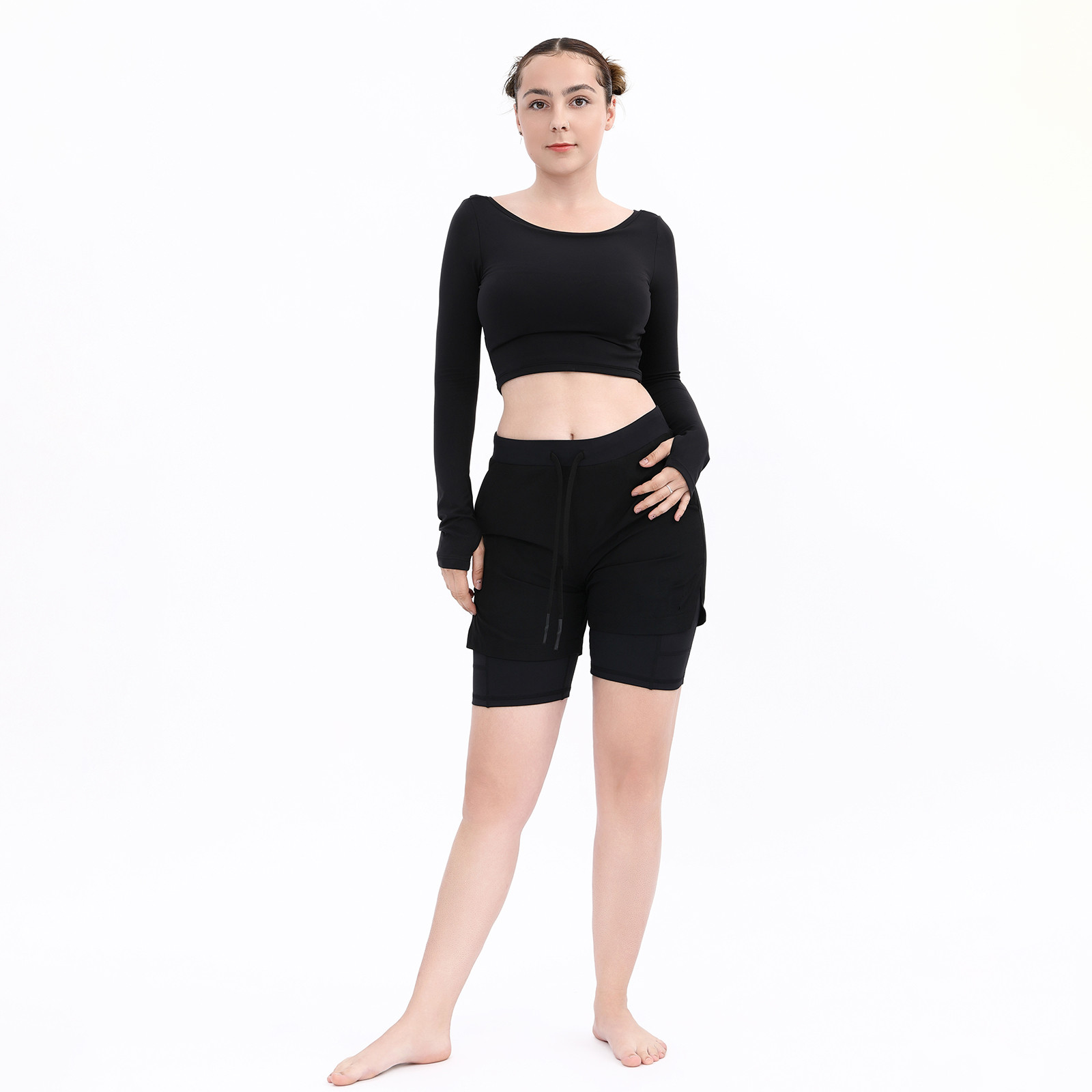 Mesh Crop Workout Shirt suppliers