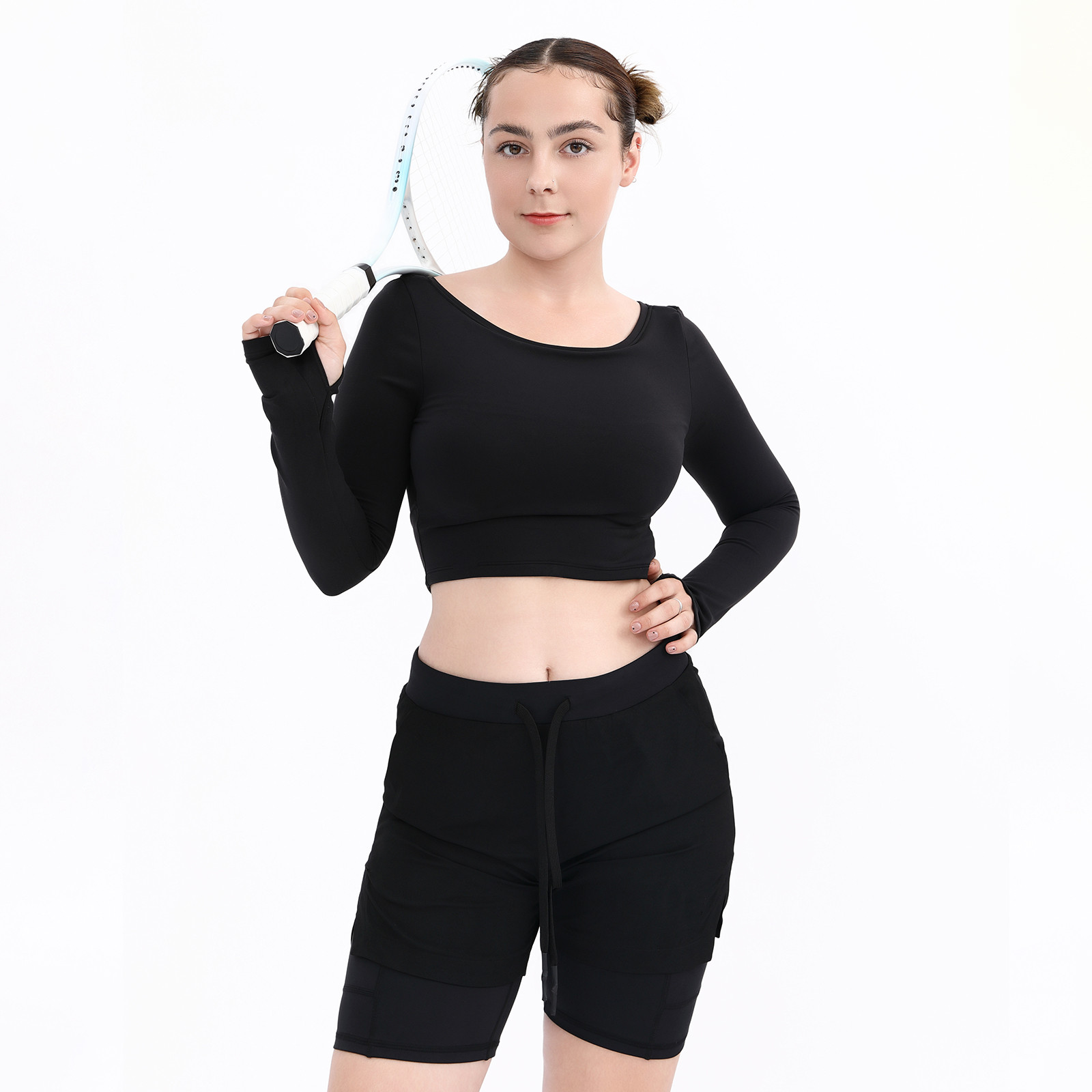 Mesh Crop Workout Shirt suppliers