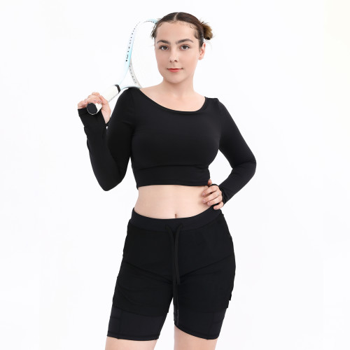 Custom  2 Piece Workout Yoga Sets Women Manufacturer | Mesh Crop Workout Shirt suppliers