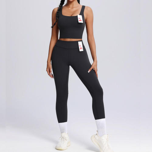 Custom Lycra Spandex Sports Bra And Leggings Manufacturer | 2 Piece Yoga Sets For Women suppliers