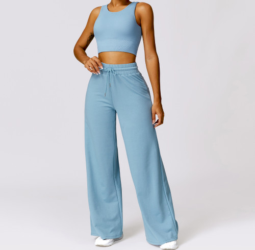 Fabricante de conjunto de calças boca de sino de ioga personalizadas | Fornecedores de roupas esportivas femininas de duas peças de alta resistência