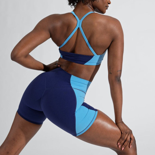 Custom Two Piece Outfits Set Manufacturer | Contrast Color Sports Fitness Lounge Wear suppliers