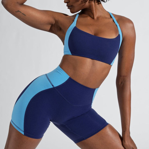 Custom Two Piece Outfits Set Manufacturer | Contrast Color Sports Fitness Lounge Wear suppliers