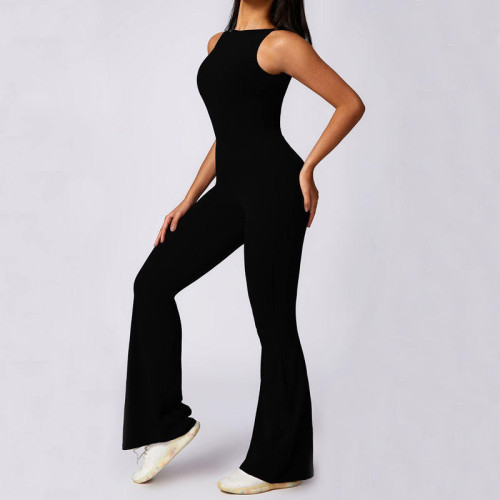 Sports Fitness Women Yoga Jumpsuit Manufacturer | Butt Lift Flare Pants Bodysuit suppliers