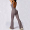Sports Fitness Women Yoga Jumpsuit Manufacturer | Butt Lift Flare Pants Bodysuit suppliers