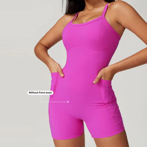 Sleeveless Bodysuits One Piece Jumpsuit Manufacturer | Fitness Shorts Yoga Jumpsuit suppliers