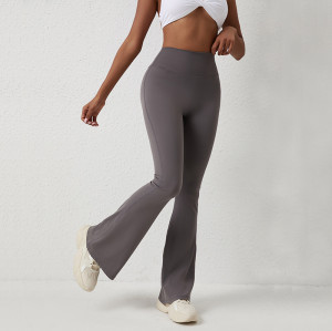 High Waist Flared Yoga Pants Manufacturer |  Gym Fitness Women Butt Lifting Yoga Pants suppliers
