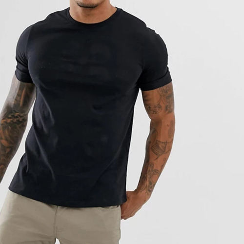 Custom Tight Crewneck T Shirts Manufacturers | Custom Men Solid Color Cotton T-Shirts supplier