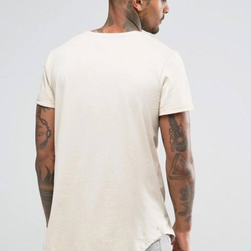 Oversized Men's Curved Hem T-shirts Manufacturers | Custom Round Neck Pima Cotton T-Shirts supplier