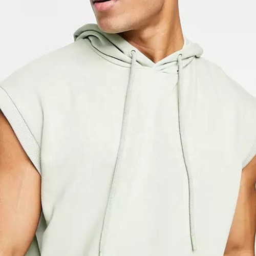 Custom Sleeveless Puff Printing hoodie manufacturer | warm 100% Cotton Pullover hoodie manufacturer