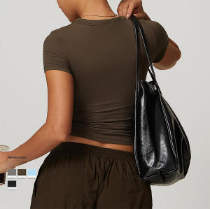 Summer yoga tops t-shirts for women Manufacturer | Women fitness slimming T-Shirt Manufacturer