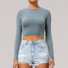 Long Sleeved Yoga T shirt Manufacturer | Gym Wear Stretch Workout Clothes  Manufacturer