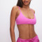 Fitness Workout Gym Active Sports Bra supplier | Custom Nylon Pink Training Sports Bra Vendor