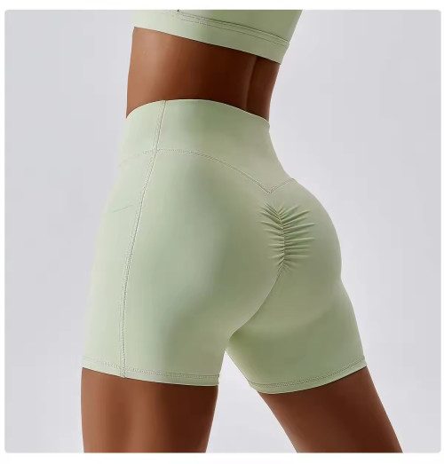 Custom High Waist Butt Lifting Shorts Manufacturer | Women Women Elastic Yoga Shorts Supplier