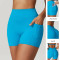 Custom Running Yoga Shorts Pocket Manufacturer | Gym Fitness High Waist Women Shorts Supplier