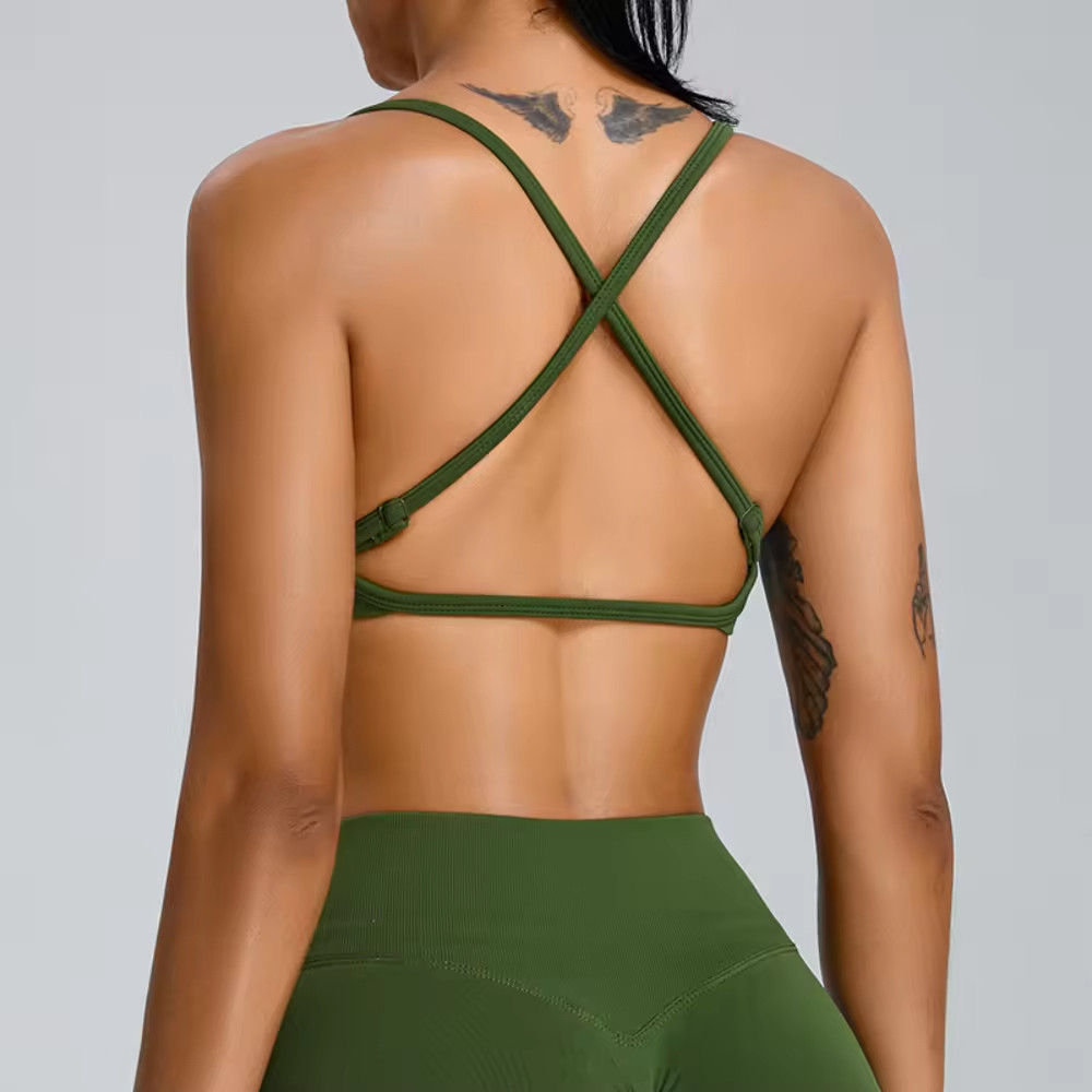 Crossover Back Sports Bra supplier 