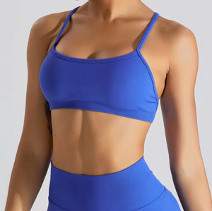 Sexy Yoga Fitness Top Crossover Back Sports Bra supplier | Custom Running Sports Bra Vendor
