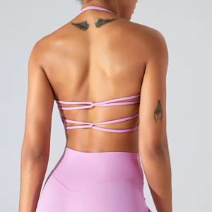 Sexy Yoga Fitness Top Cross Back Sports Bra supplier | Custom Backless Sports Bra Vendor