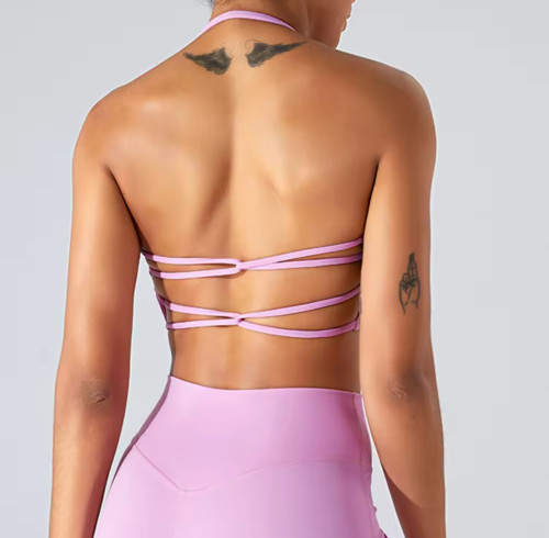 Fornecedor de sutiã esportivo sexy para ioga e fitness com costas cruzadas | Fornecedor de sutiã esportivo sem costas personalizado