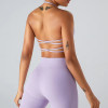 Sexy Yoga Fitness Top Cross Back Sports Bra supplier | Custom Backless Sports Bra Vendor