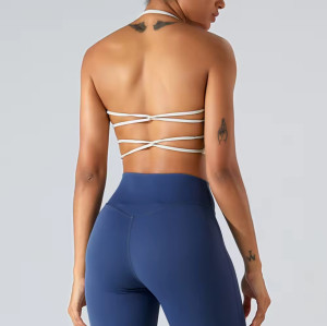 Sexy Yoga Fitness Top Cross Back Sports Bra supplier | Custom Backless Sports Bra Vendor