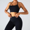 Sexy Yoga Fitness Top Cross Back Sports Bra supplier | Custom Backless Sports Bra Vendor