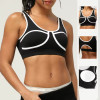Sexy Yoga Fitness Color Blocked Sports Bra supplier | Custom Activities Open Back Sports Bra Vendor
