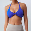 Sexy Women Halter Straps Sports Bra supplier | Custom Activities  Backless Sports Bra Vendor