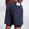 Athletic Double-Layer Running Shorts Manufacturers 丨Sportswear Open Pocket Shorts factory
