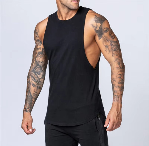 Fabricantes de regatas masculinas personalizadas para academia e roupas esportivas de rua e fábrica de roupas fitness masculinas