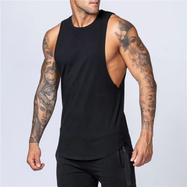 Fabricantes de regatas masculinas personalizadas para academia e roupas esportivas de rua e fábrica de roupas fitness masculinas